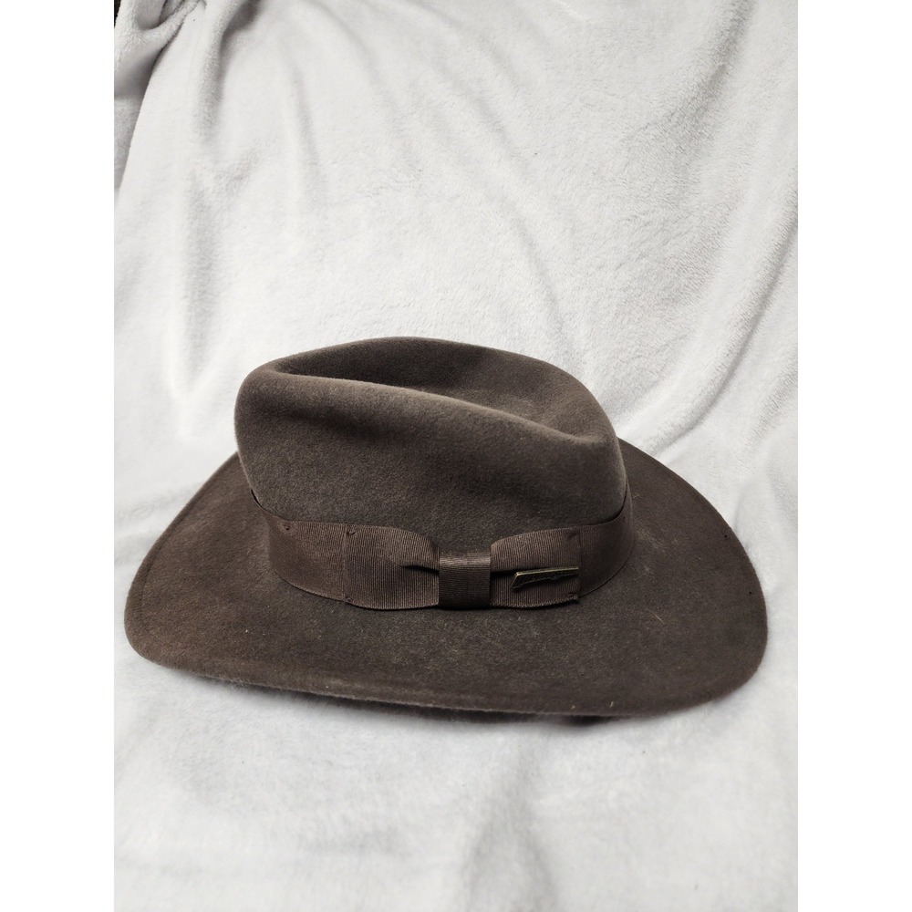 Indiana Jones Officially Licensed 100% Wool Brown Replica Fedora Hat Medium
